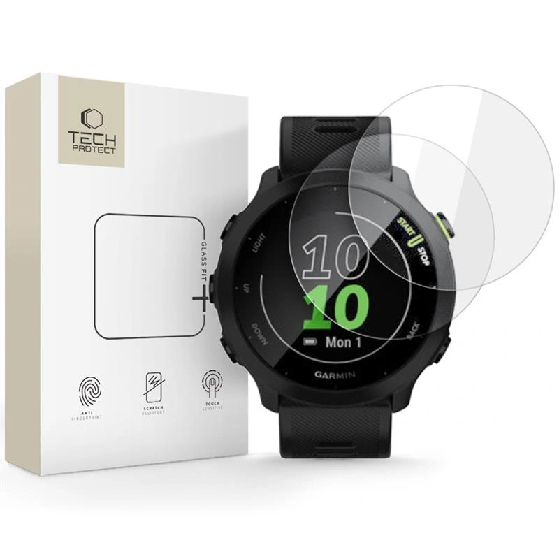 Szkło hartowane Tech-Protect Glass Fit+ do Garmin Forerunner 55, 2 sztuki